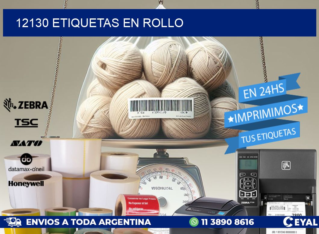 12130 ETIQUETAS EN ROLLO