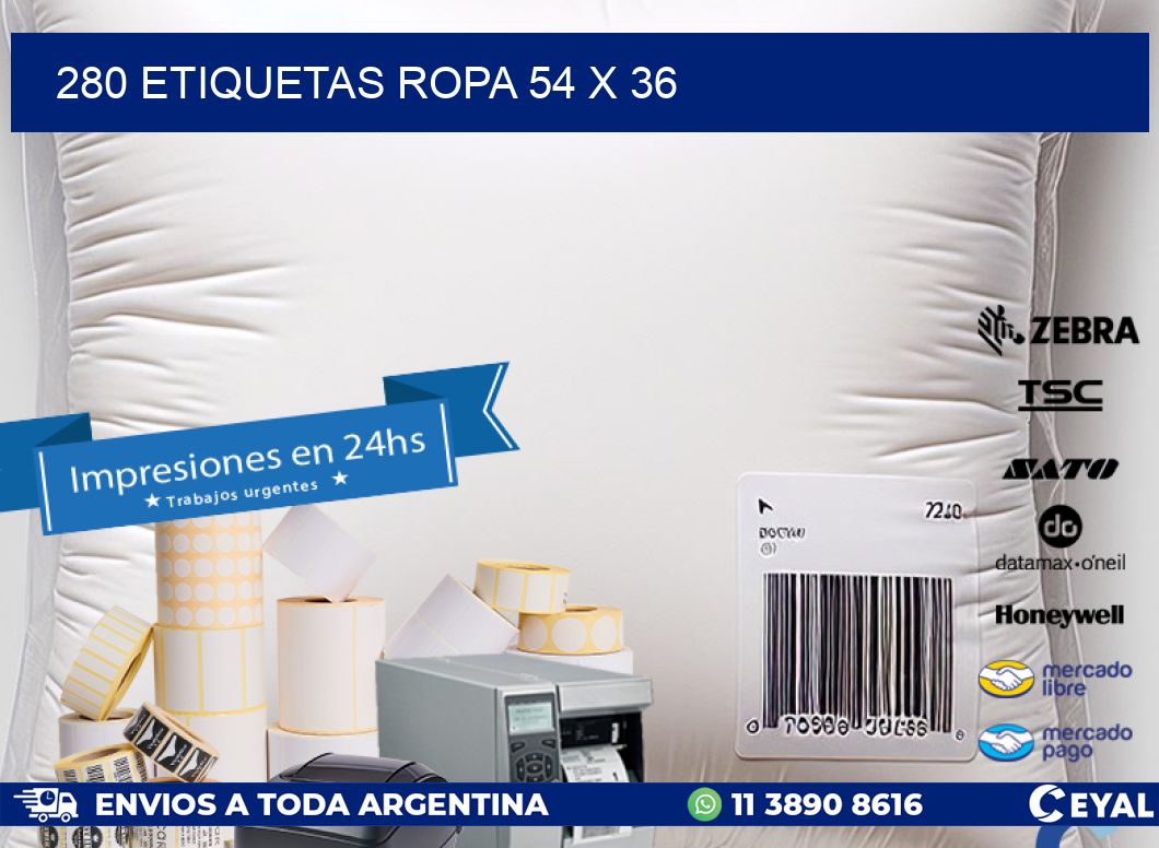280 ETIQUETAS ROPA 54 x 36
