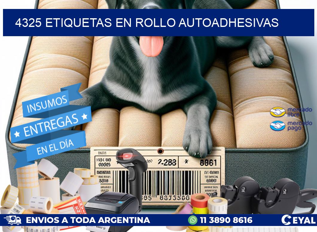 4325 ETIQUETAS EN ROLLO AUTOADHESIVAS
