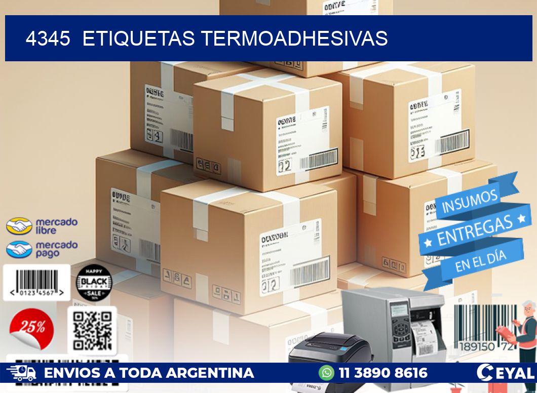 4345  ETIQUETAS TERMOADHESIVAS