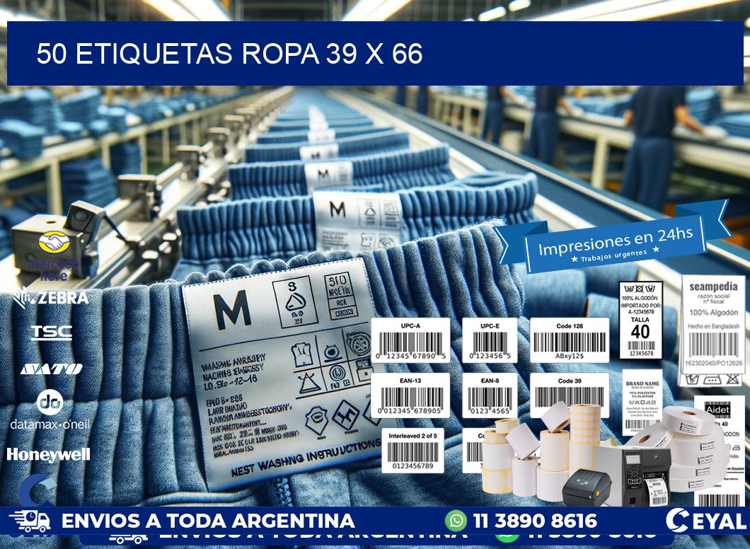 50 ETIQUETAS ROPA 39 x 66
