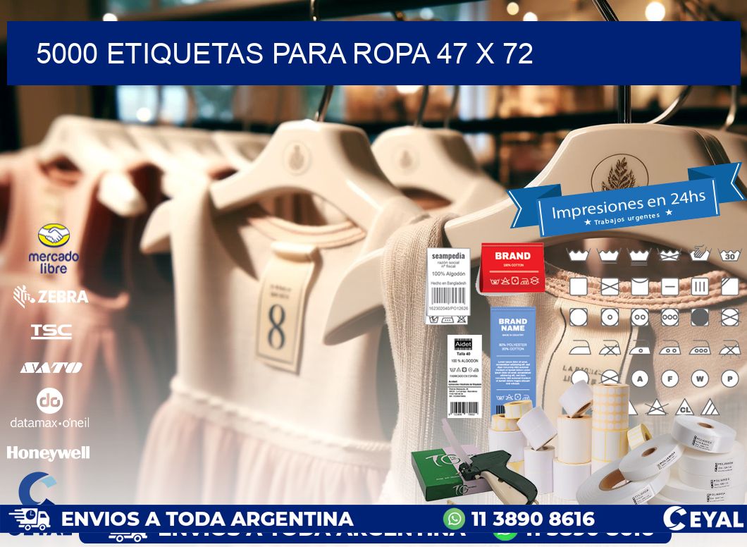 5000 ETIQUETAS PARA ROPA 47 x 72