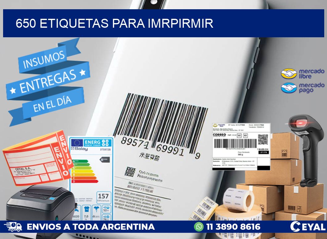 650 ETIQUETAS PARA IMRPIRMIR