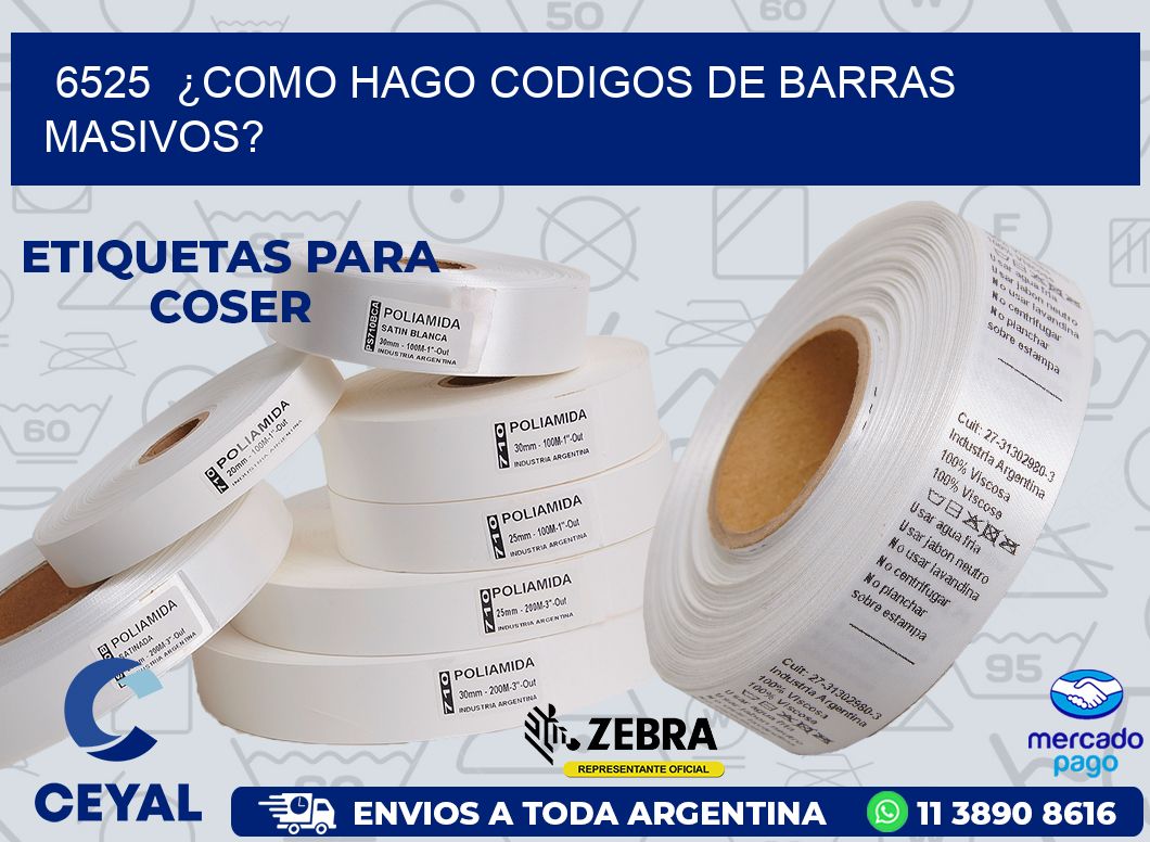 6525  ¿COMO HAGO CODIGOS DE BARRAS MASIVOS?