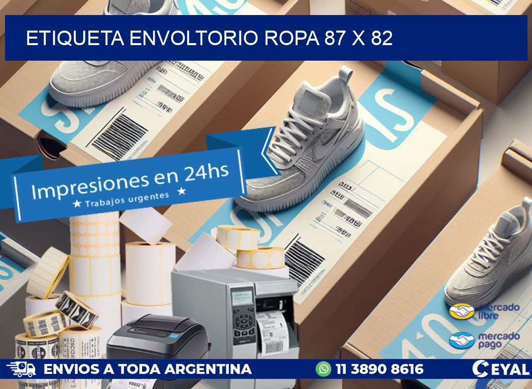 ETIQUETA ENVOLTORIO ROPA 87 x 82