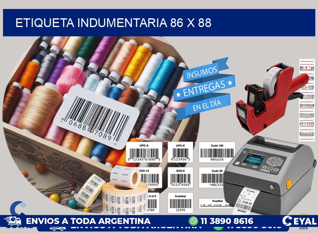 ETIQUETA INDUMENTARIA 86 x 88