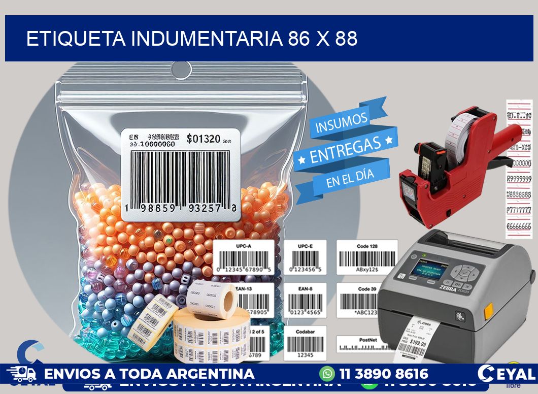 ETIQUETA INDUMENTARIA 86 x 88