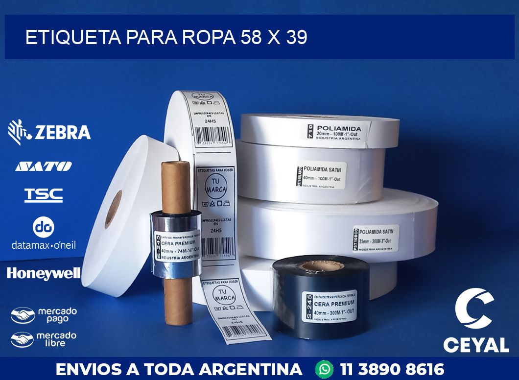ETIQUETA PARA ROPA 58 x 39