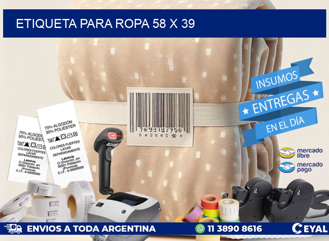 ETIQUETA PARA ROPA 58 x 39