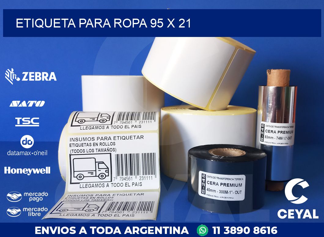 ETIQUETA PARA ROPA 95 x 21