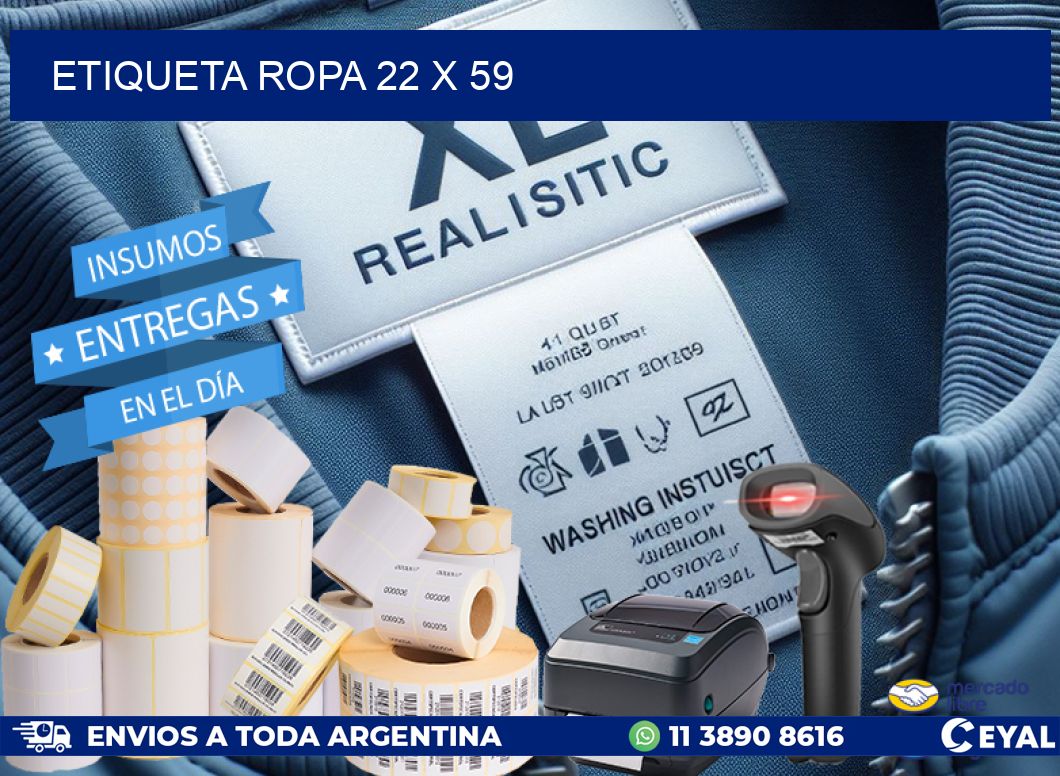 ETIQUETA ROPA 22 x 59