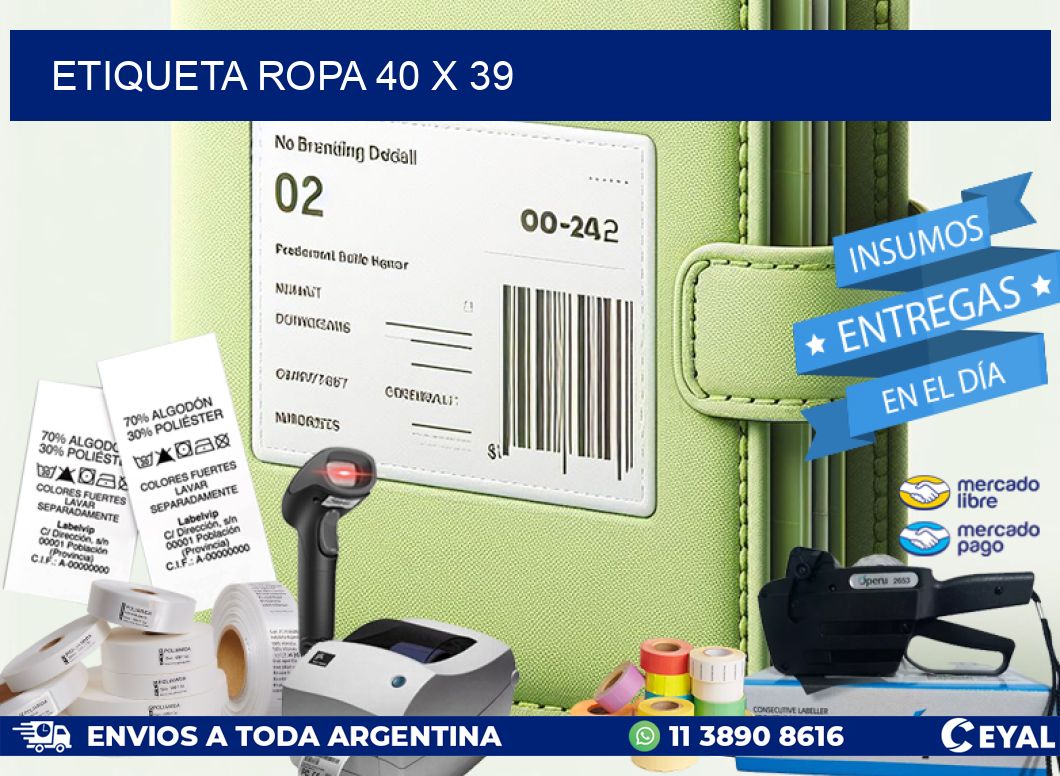 ETIQUETA ROPA 40 x 39