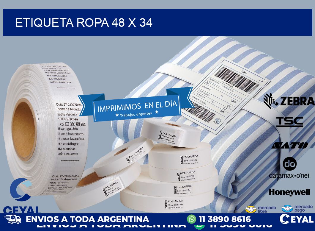 ETIQUETA ROPA 48 x 34