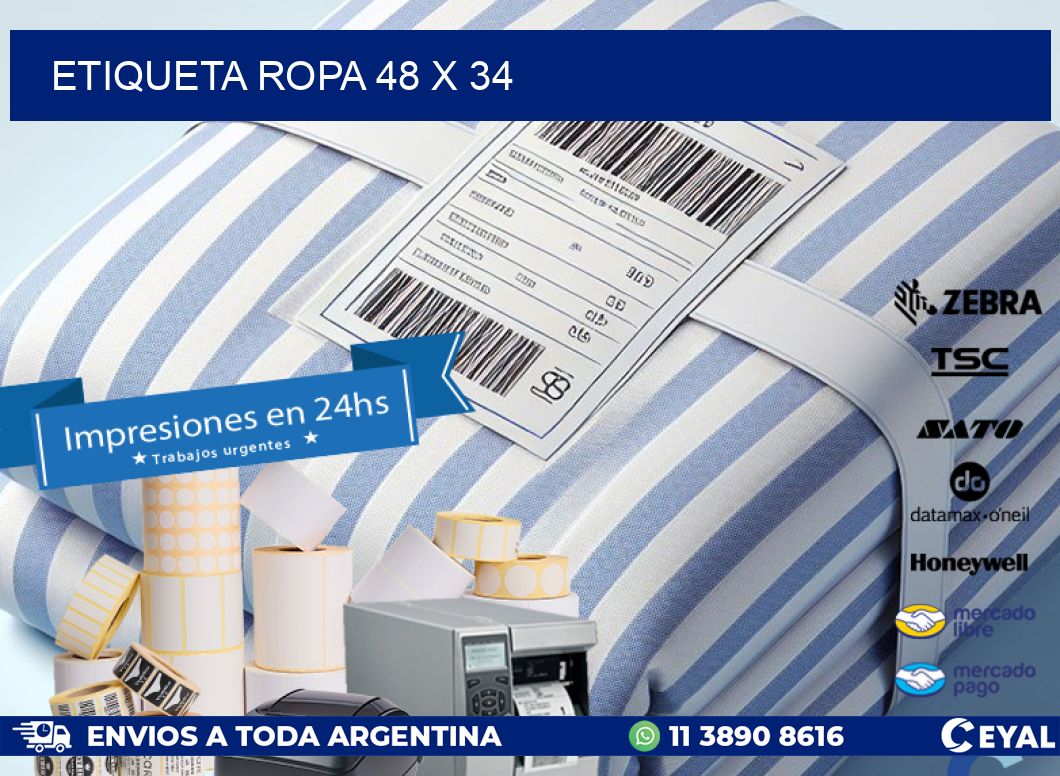 ETIQUETA ROPA 48 x 34