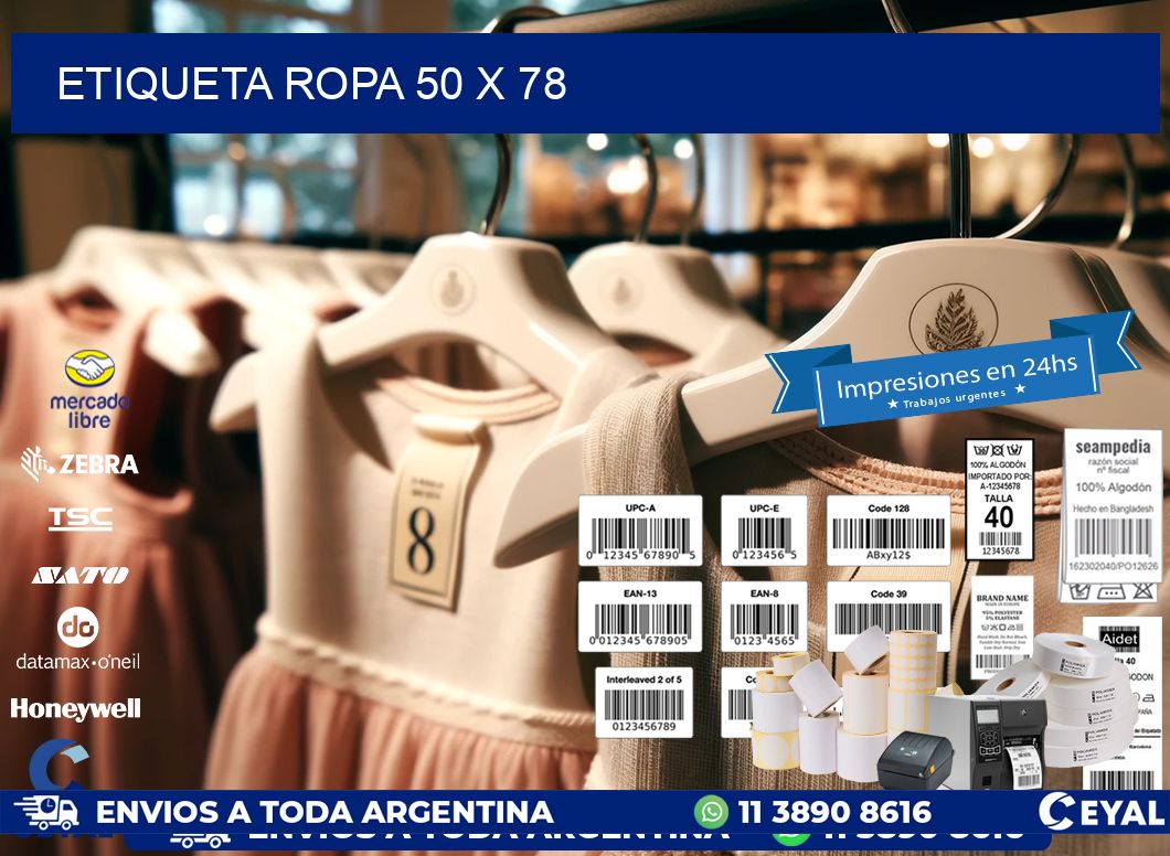 ETIQUETA ROPA 50 x 78