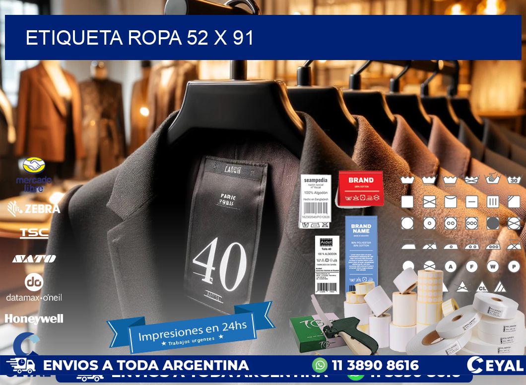 ETIQUETA ROPA 52 x 91