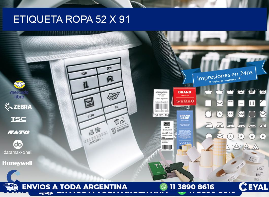 ETIQUETA ROPA 52 x 91