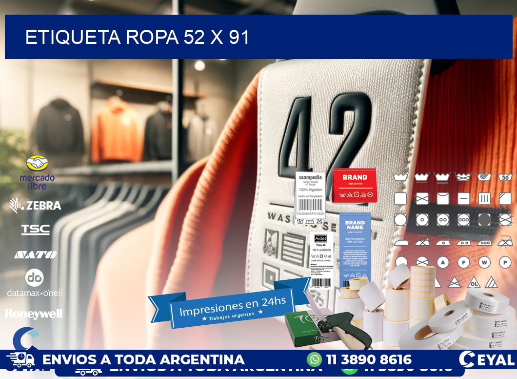 ETIQUETA ROPA 52 x 91