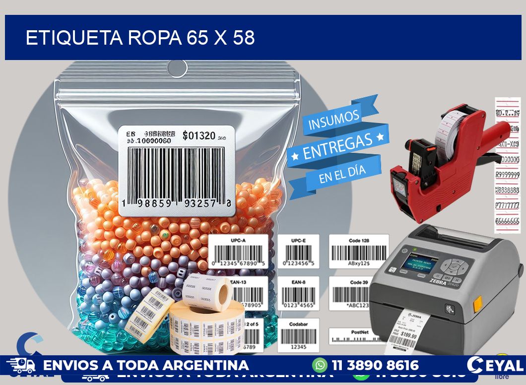 ETIQUETA ROPA 65 x 58