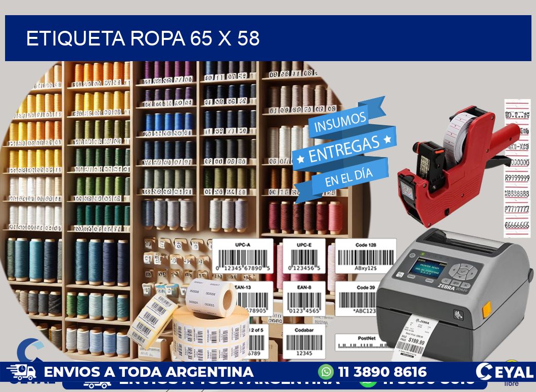 ETIQUETA ROPA 65 x 58