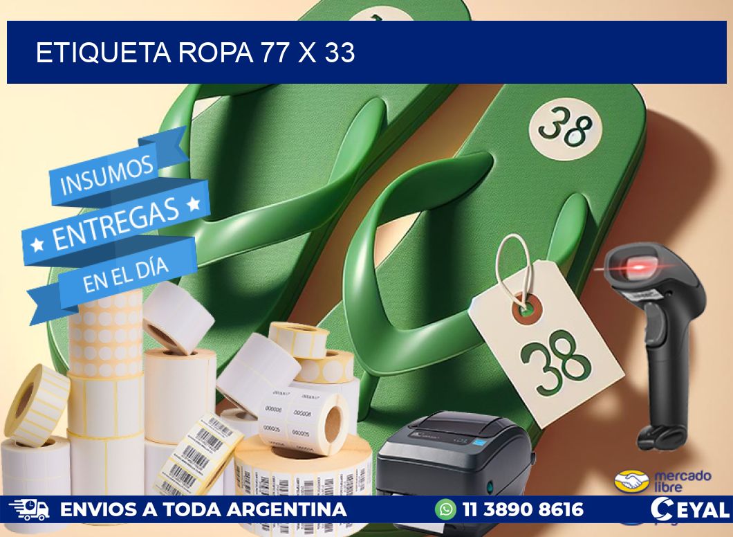 ETIQUETA ROPA 77 x 33
