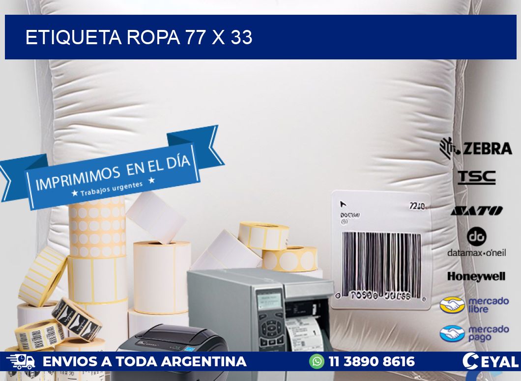 ETIQUETA ROPA 77 x 33