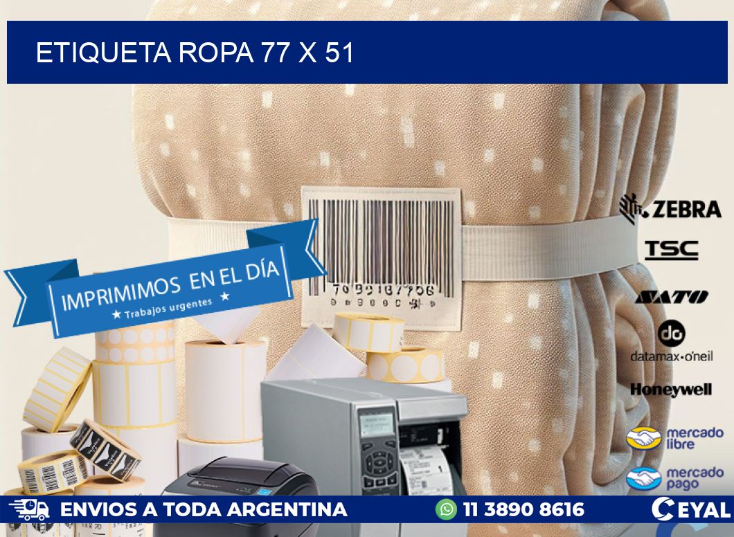 ETIQUETA ROPA 77 x 51