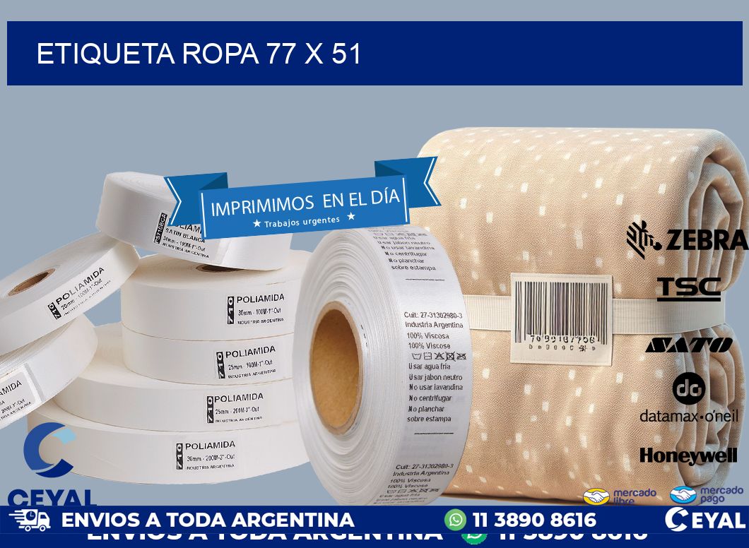 ETIQUETA ROPA 77 x 51