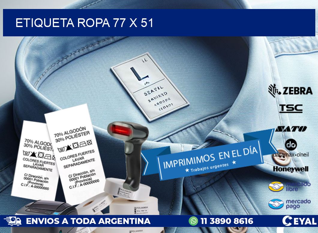 ETIQUETA ROPA 77 x 51
