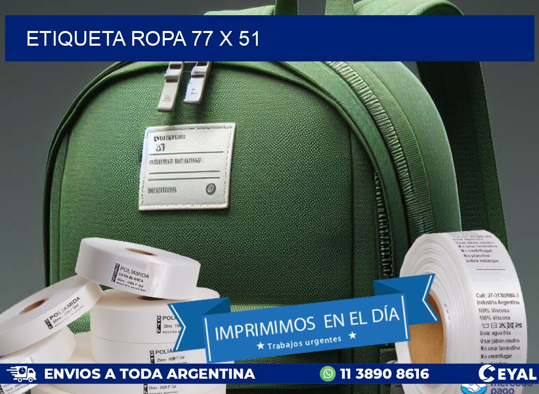 ETIQUETA ROPA 77 x 51