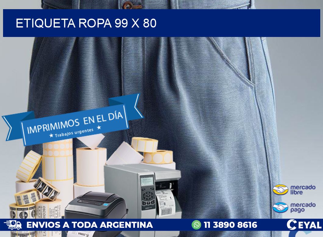 ETIQUETA ROPA 99 x 80