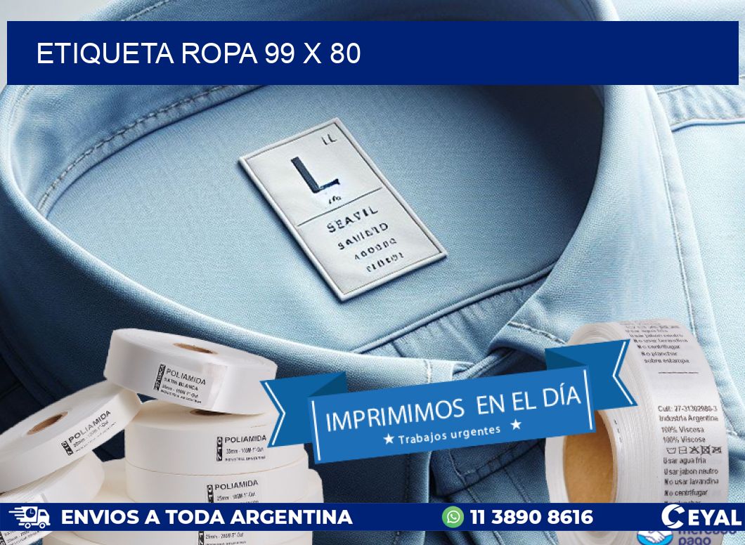 ETIQUETA ROPA 99 x 80