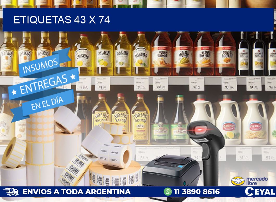 ETIQUETAS 43 x 74