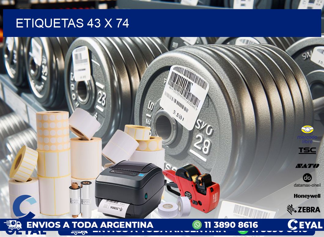 ETIQUETAS 43 x 74