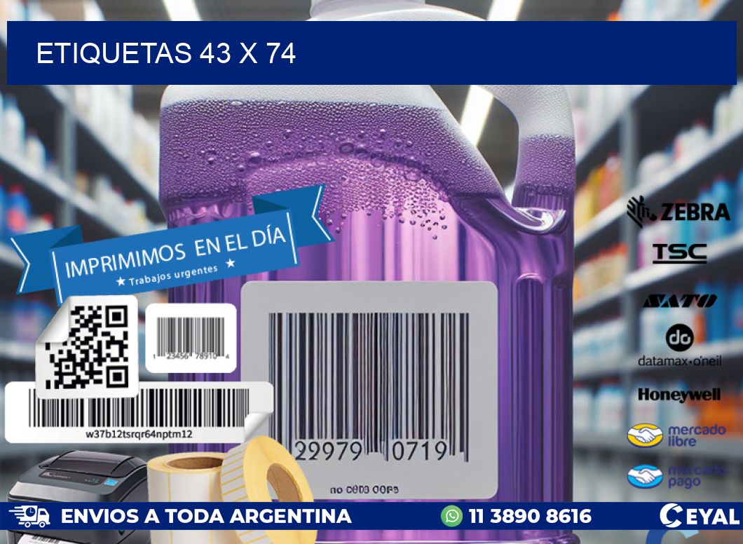 ETIQUETAS 43 x 74