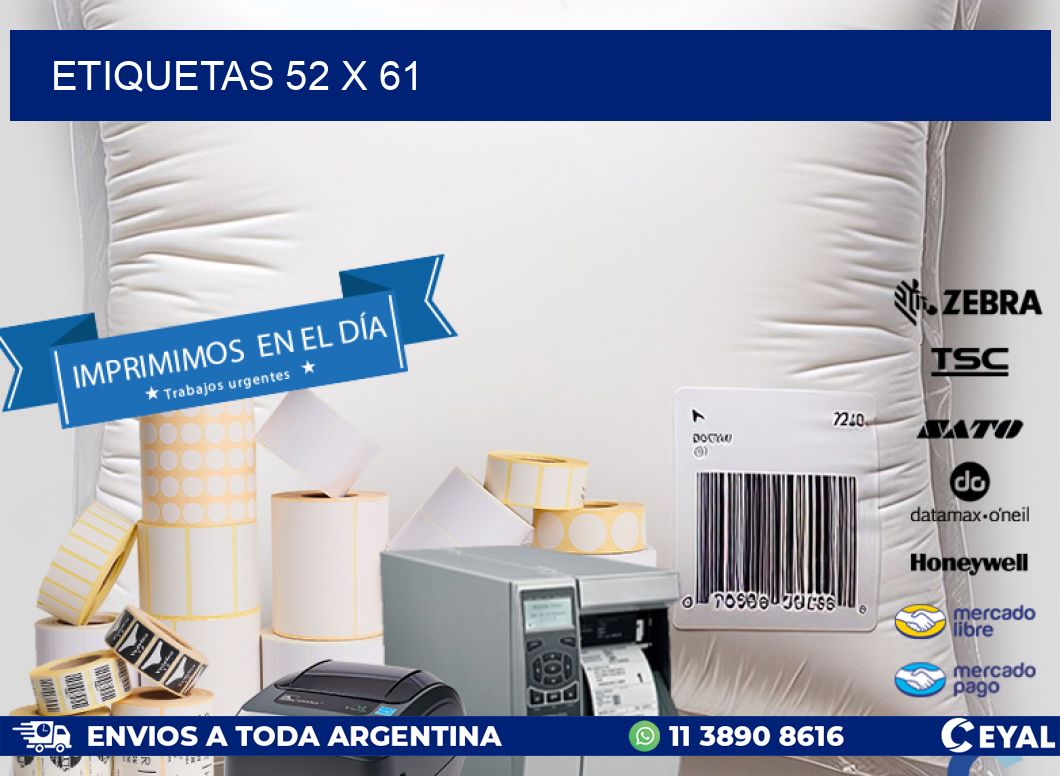 ETIQUETAS 52 x 61
