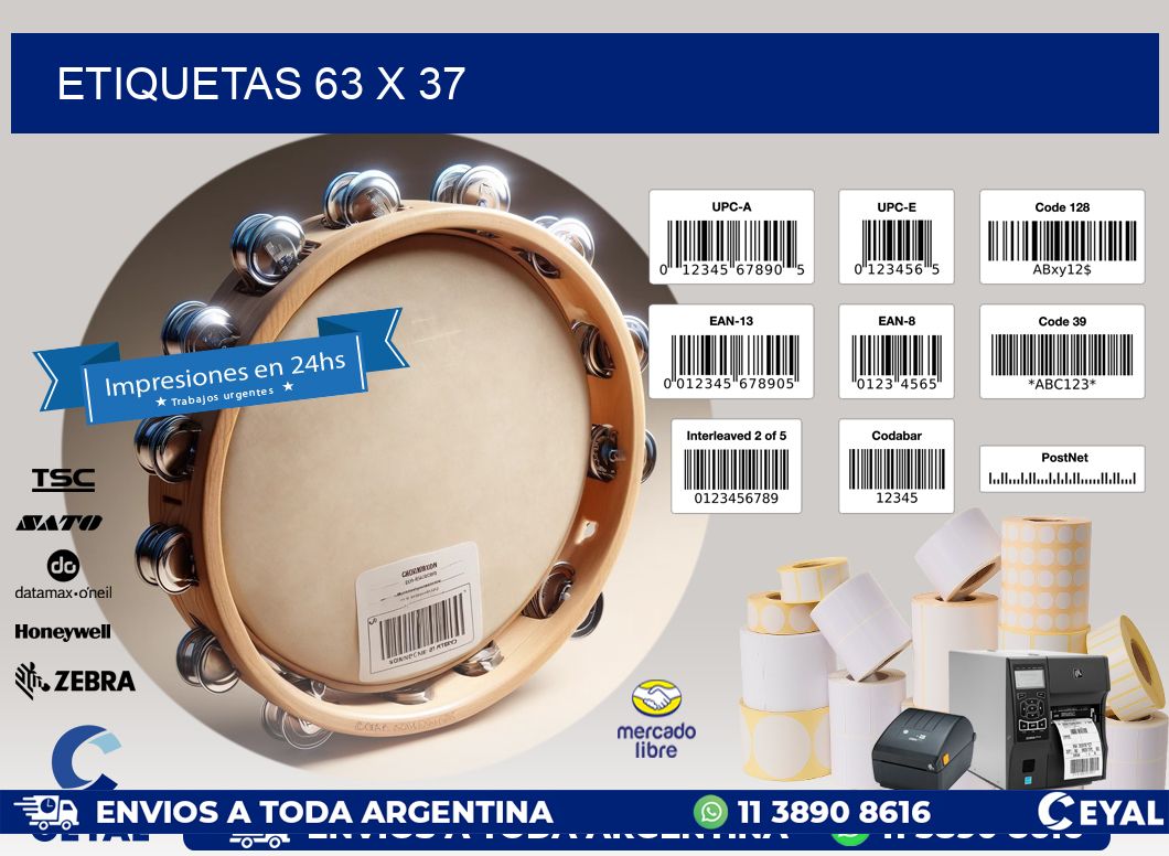 ETIQUETAS 63 x 37