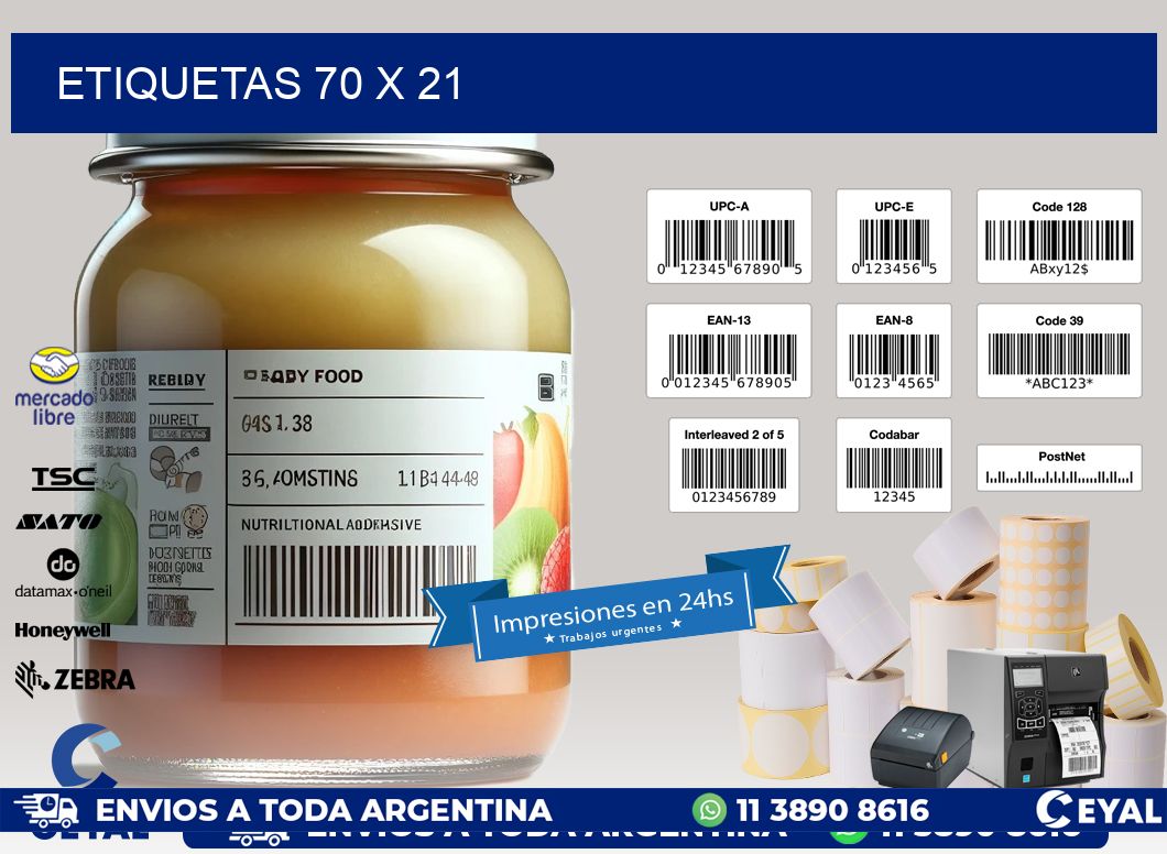 ETIQUETAS 70 x 21