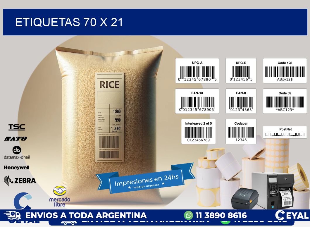 ETIQUETAS 70 x 21