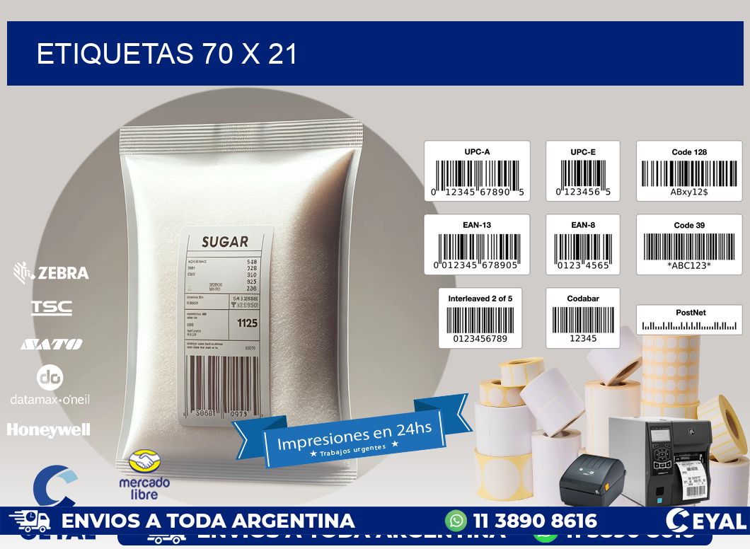 ETIQUETAS 70 x 21
