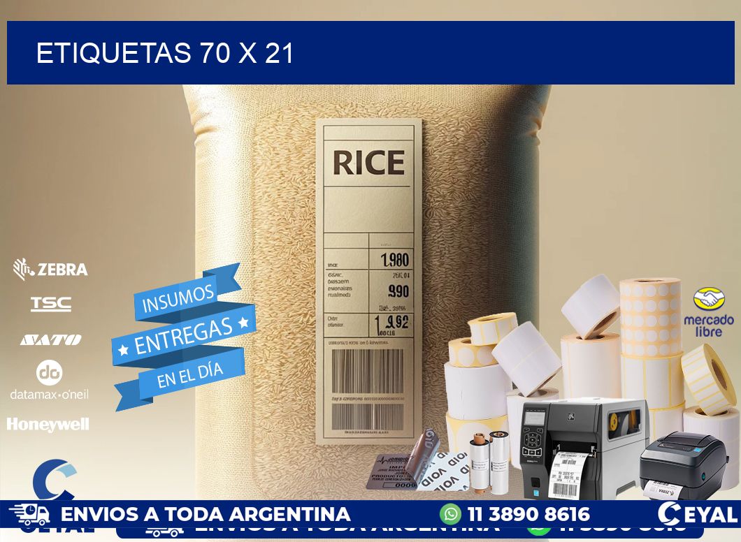 ETIQUETAS 70 x 21