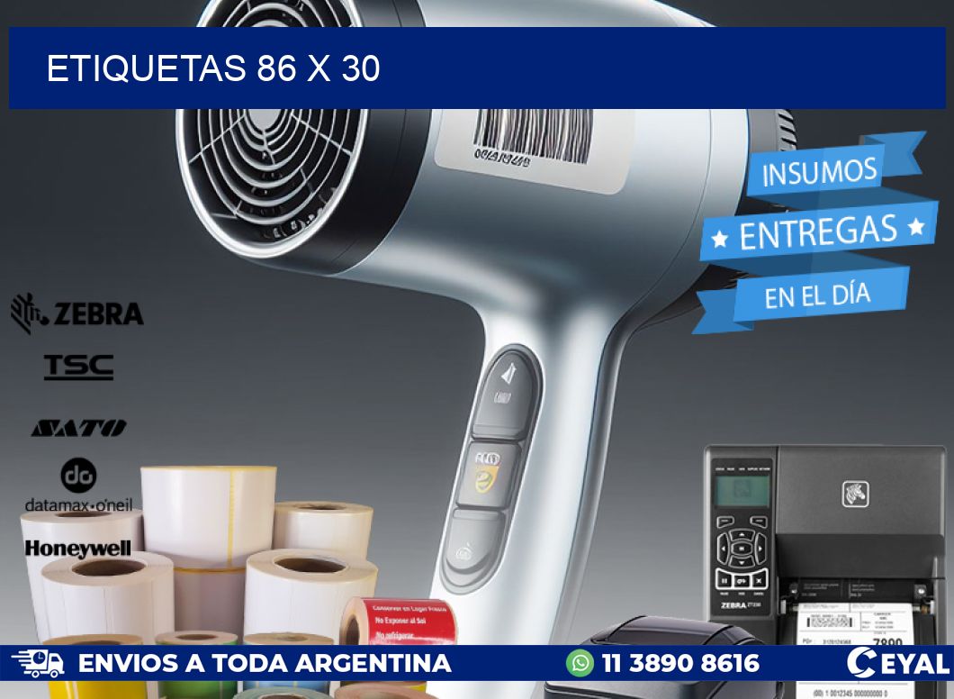 ETIQUETAS 86 x 30