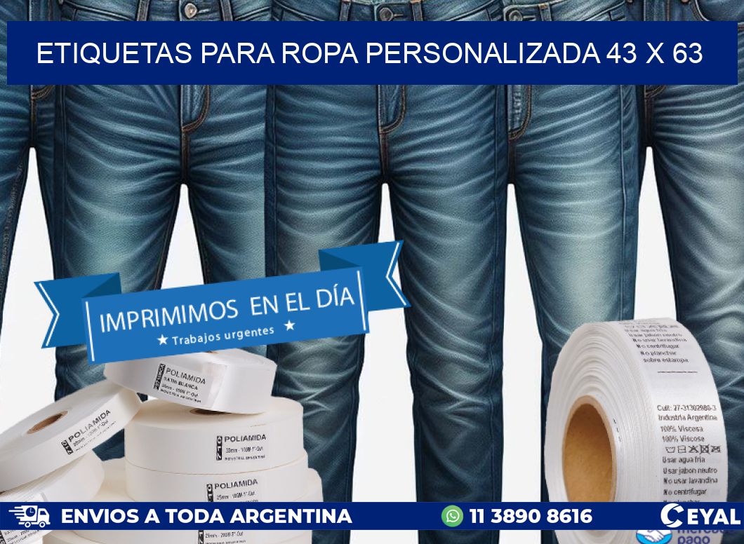 ETIQUETAS PARA ROPA PERSONALIZADA 43 x 63