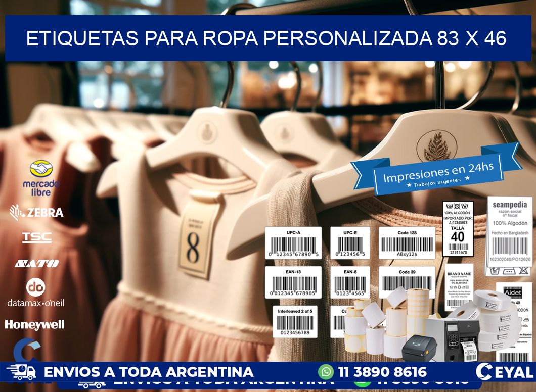 ETIQUETAS PARA ROPA PERSONALIZADA 83 x 46