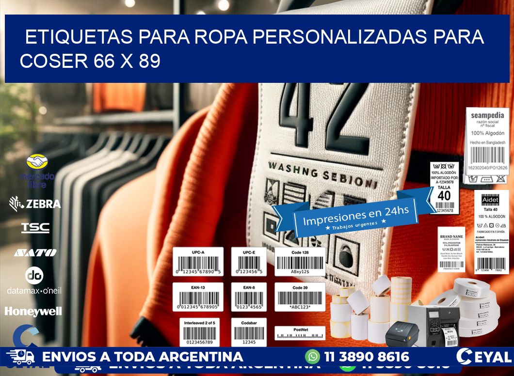 ETIQUETAS PARA ROPA PERSONALIZADAS PARA COSER 66 x 89