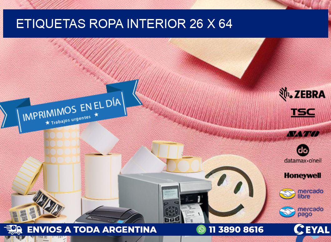 ETIQUETAS ROPA INTERIOR 26 x 64