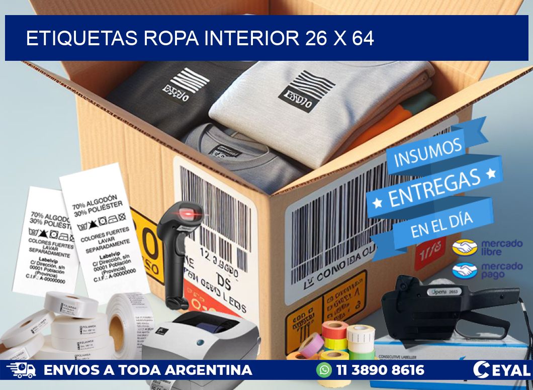 ETIQUETAS ROPA INTERIOR 26 x 64