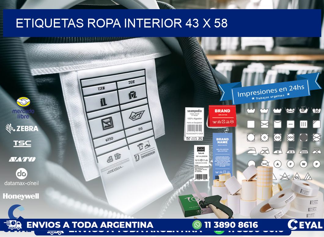 ETIQUETAS ROPA INTERIOR 43 x 58