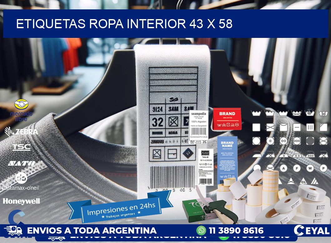 ETIQUETAS ROPA INTERIOR 43 x 58