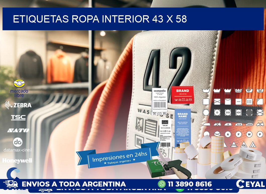 ETIQUETAS ROPA INTERIOR 43 x 58